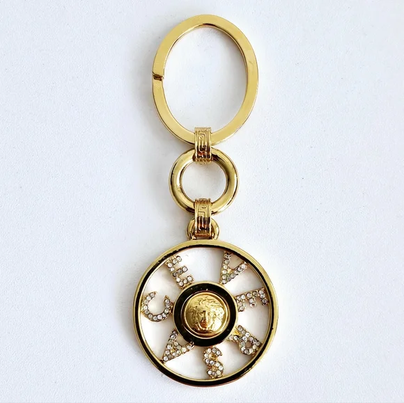 Versace Goldtone Bag Charm/Key Chain - Picture 1 of 6